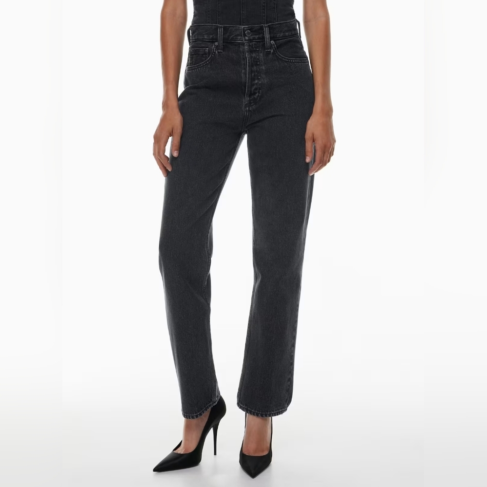 ARITZIA Denim Forum Black Contemporary The '90s Joni Hi-rise Loose Jean Size 23